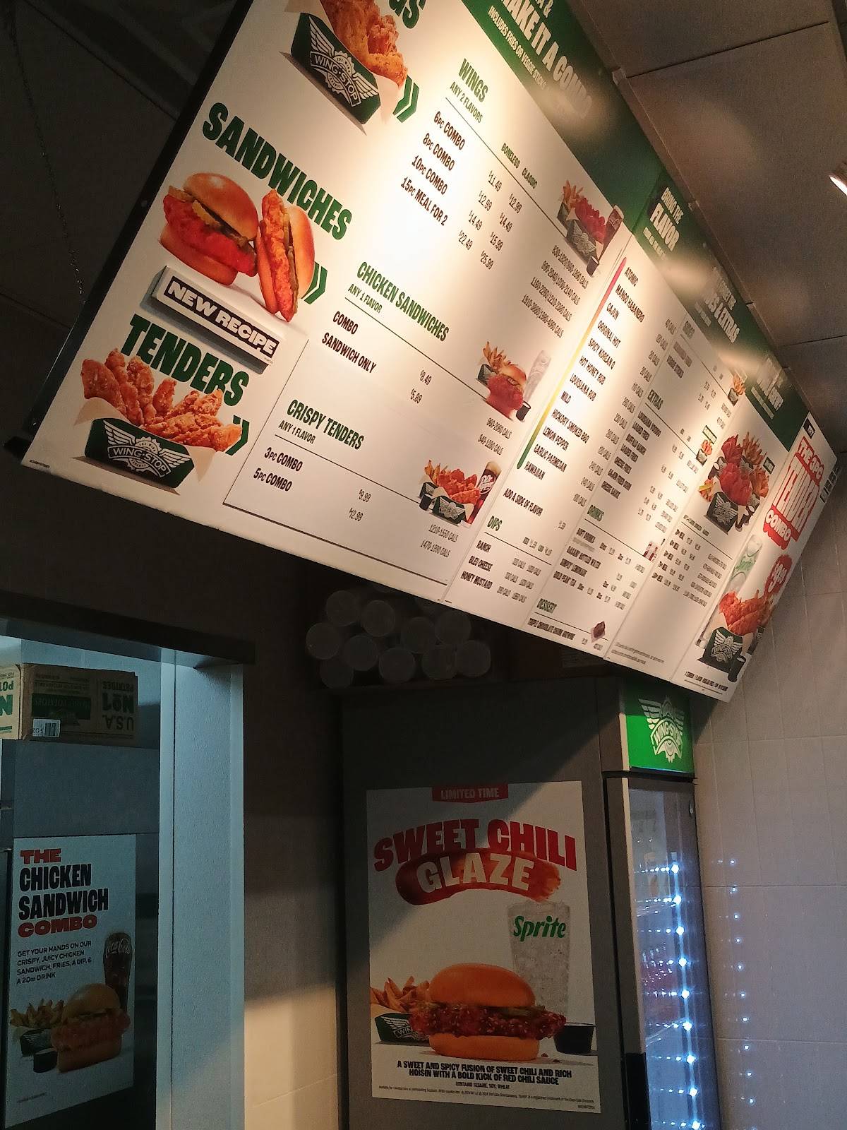 Wingstop меню