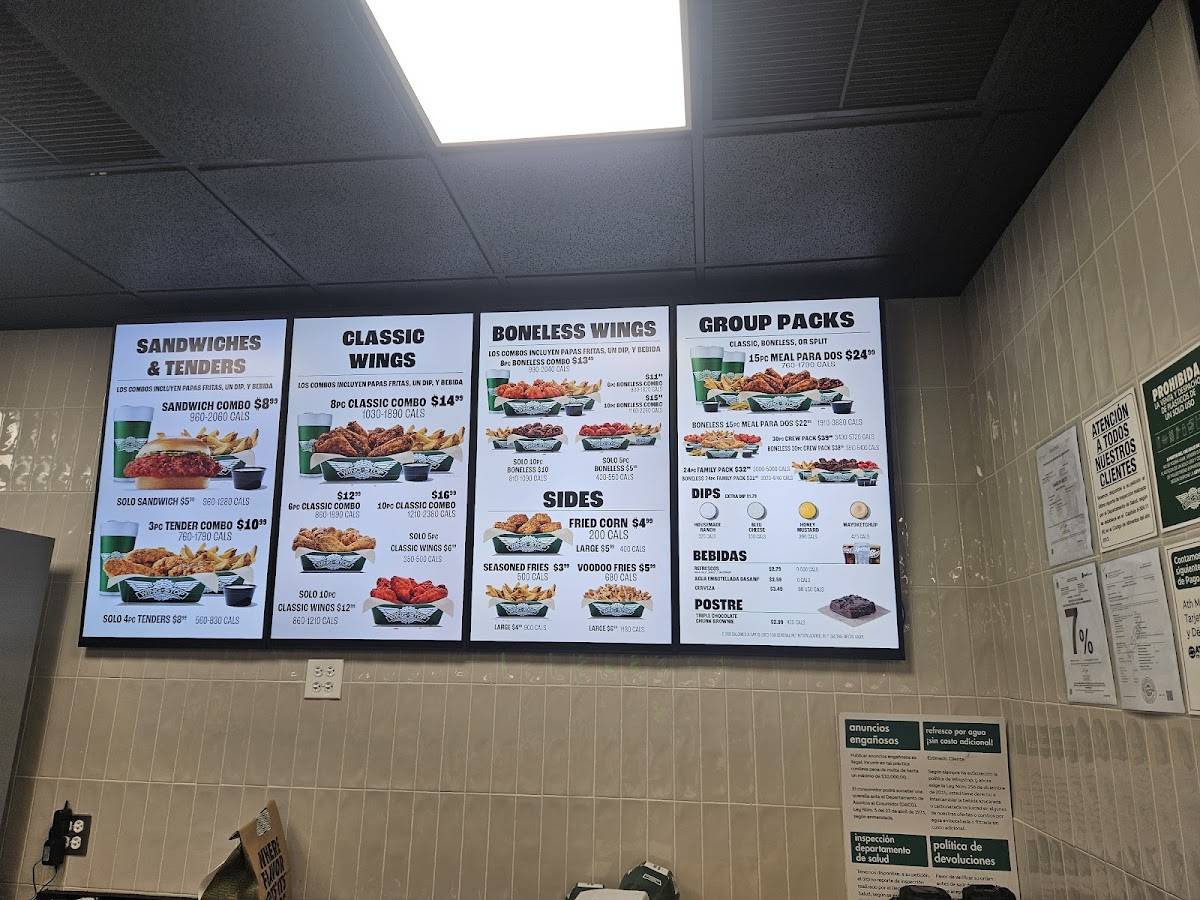 Wingstop меню