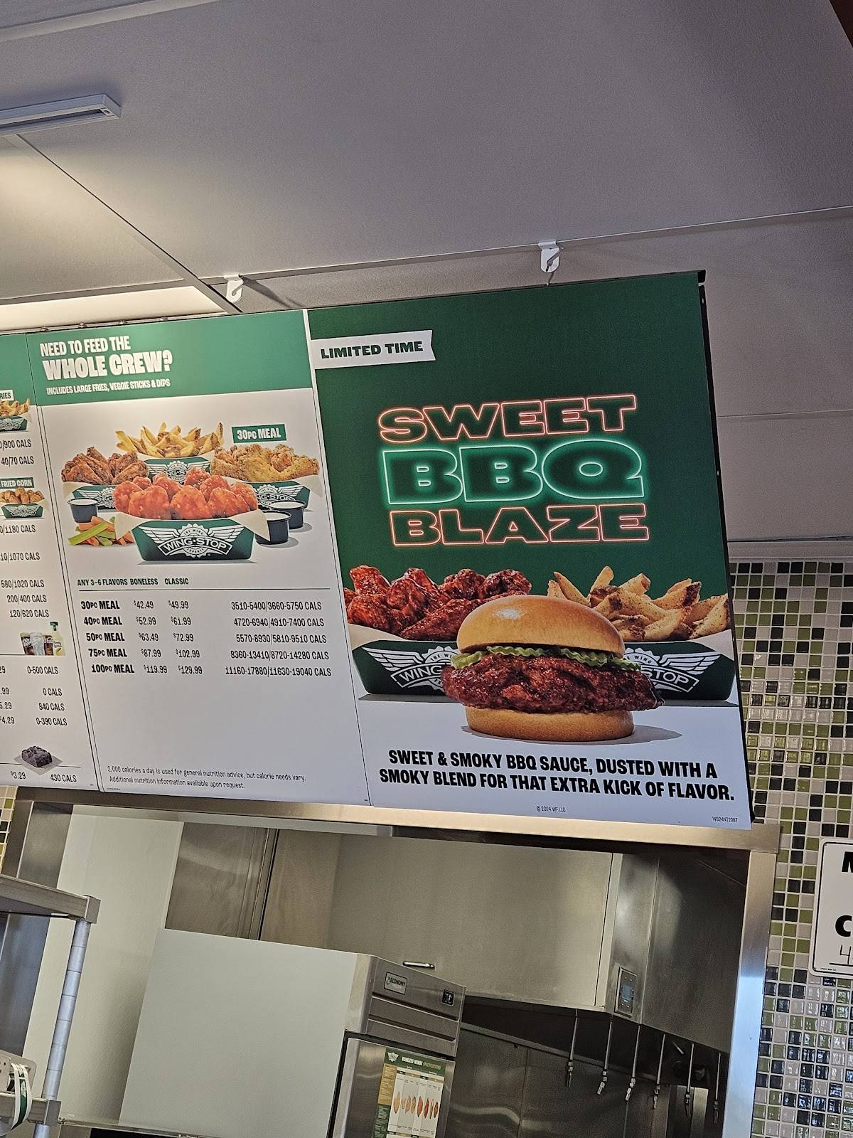 Wingstop меню