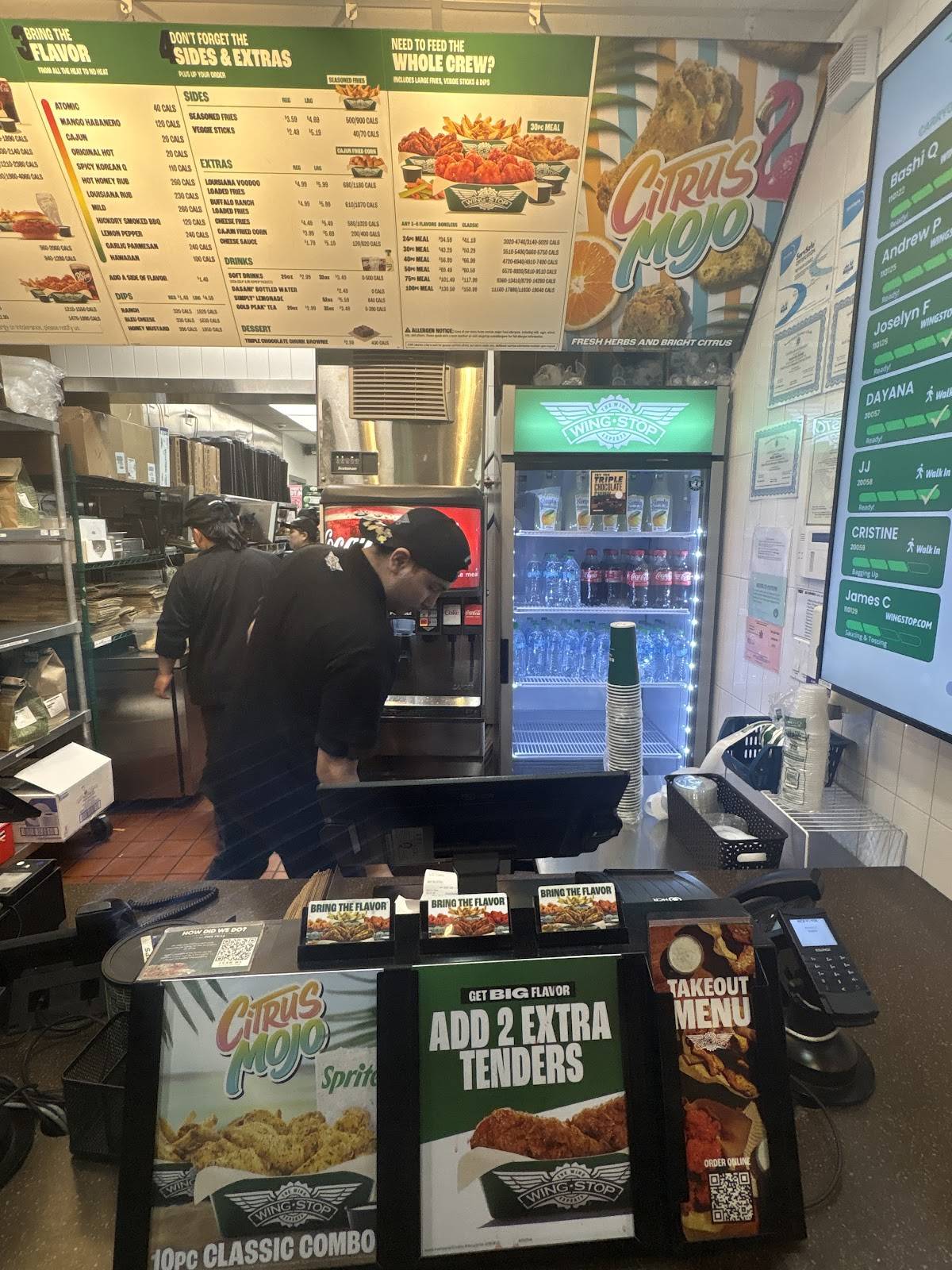 Wingstop меню