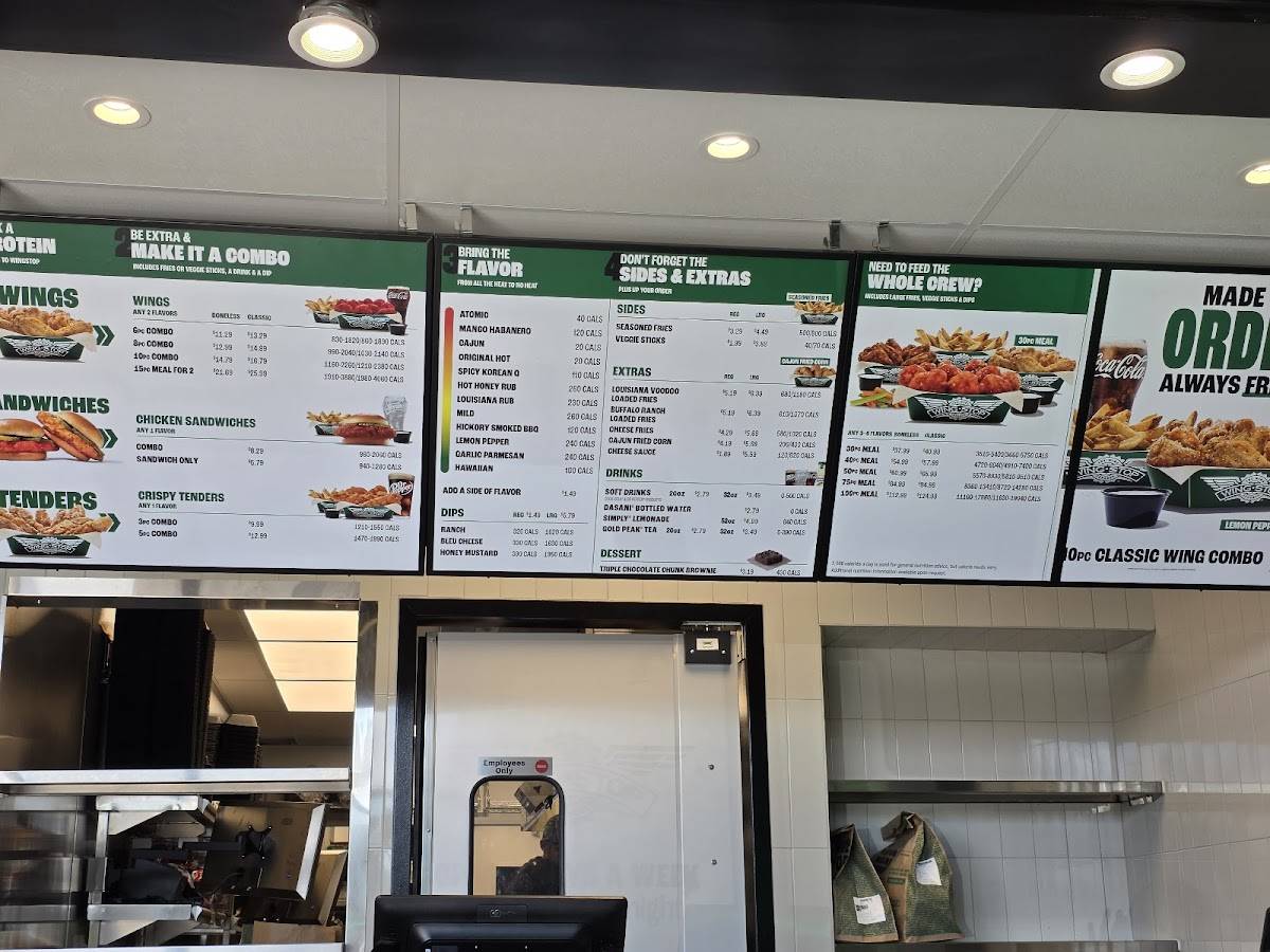 Wingstop меню
