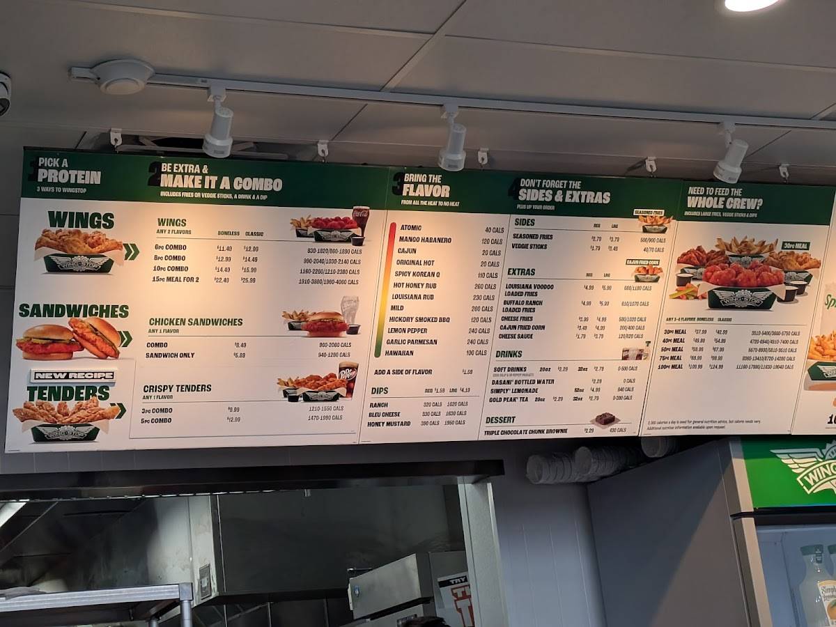 Wingstop меню