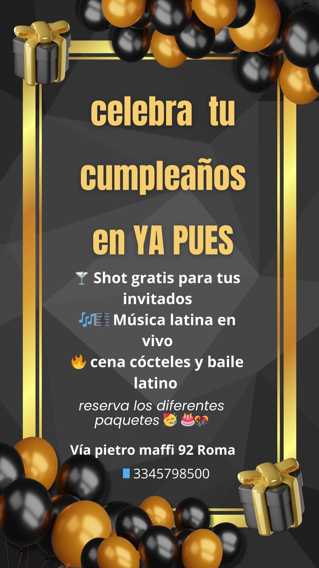 YA PUES меню