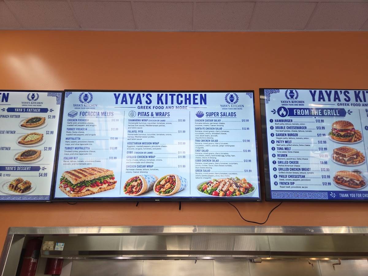 YAYA’S Kitchen меню