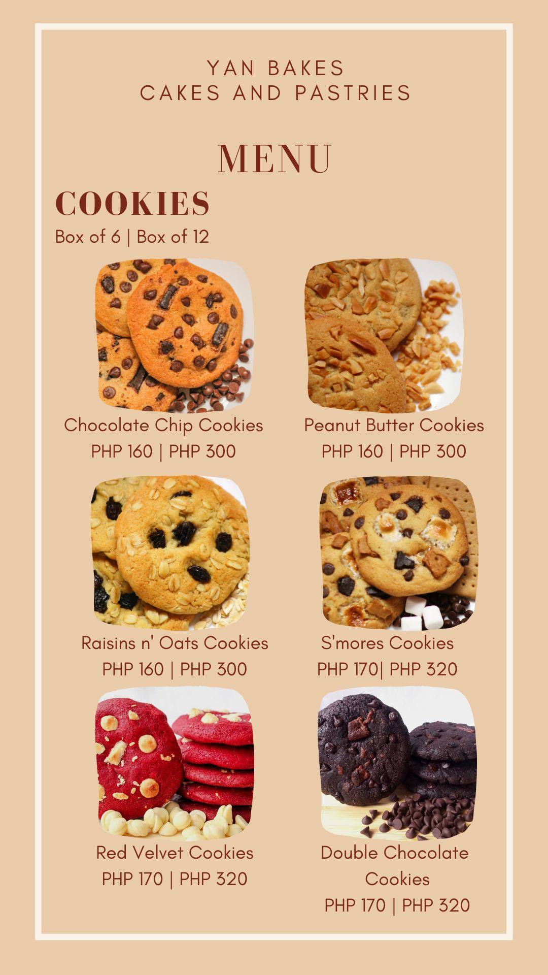 Yan Bakes меню