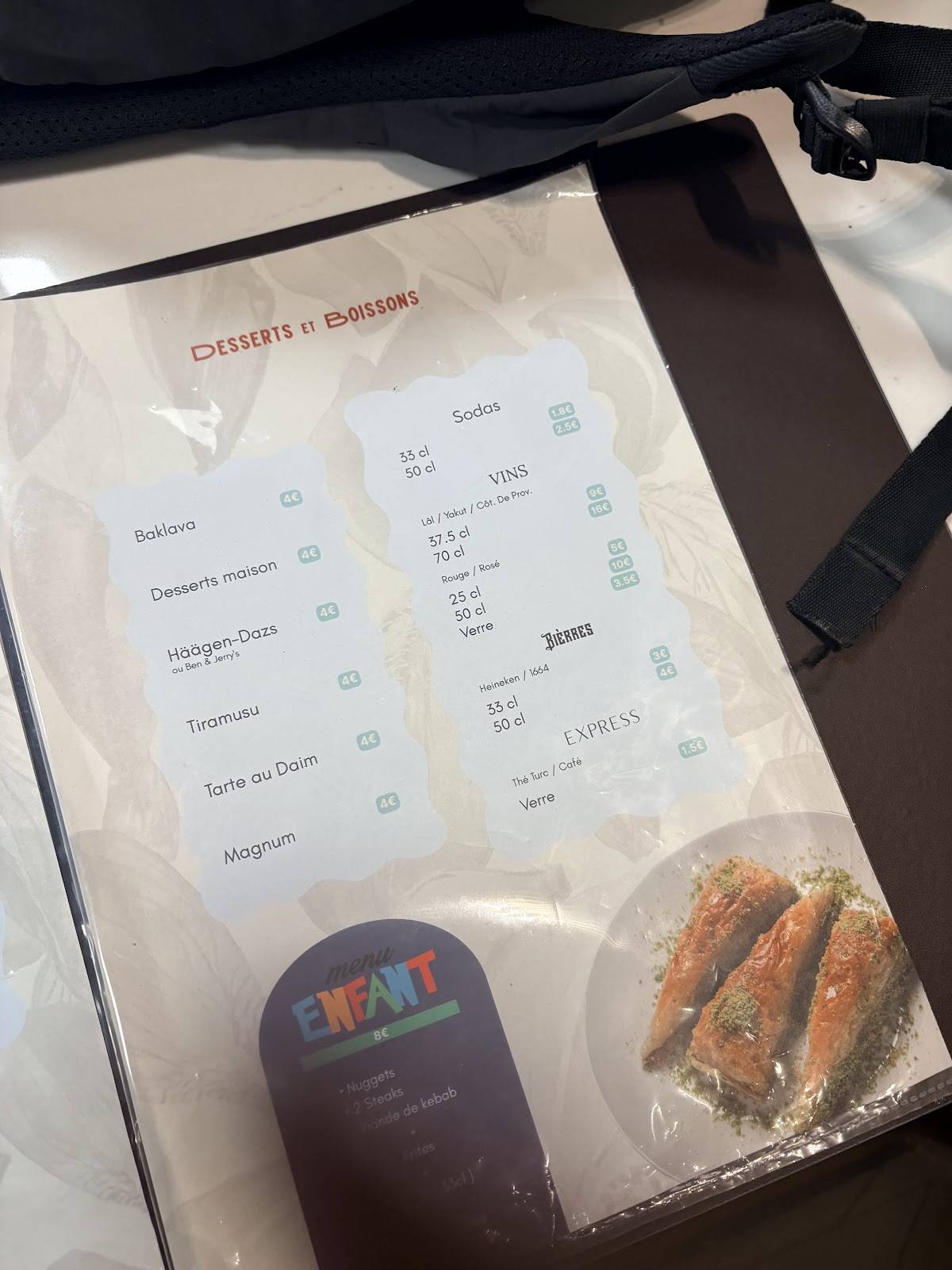 Zelal Kebab меню