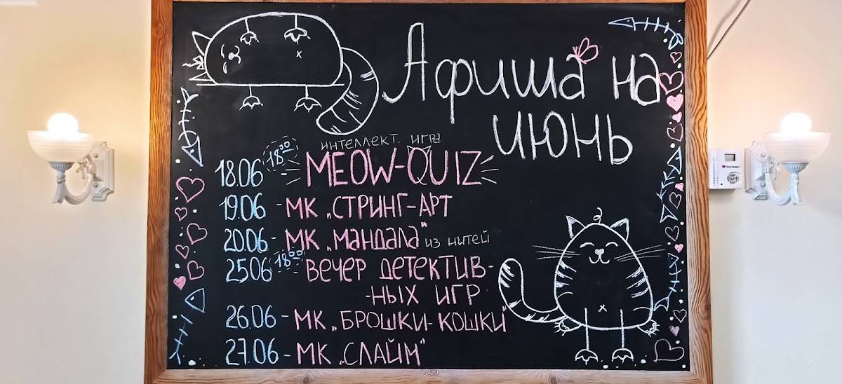 Zoki cat cafe меню