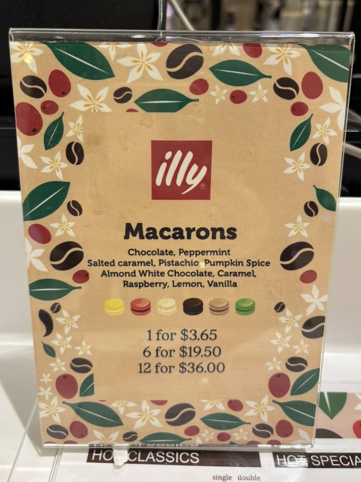 illy Caffe American Dream меню