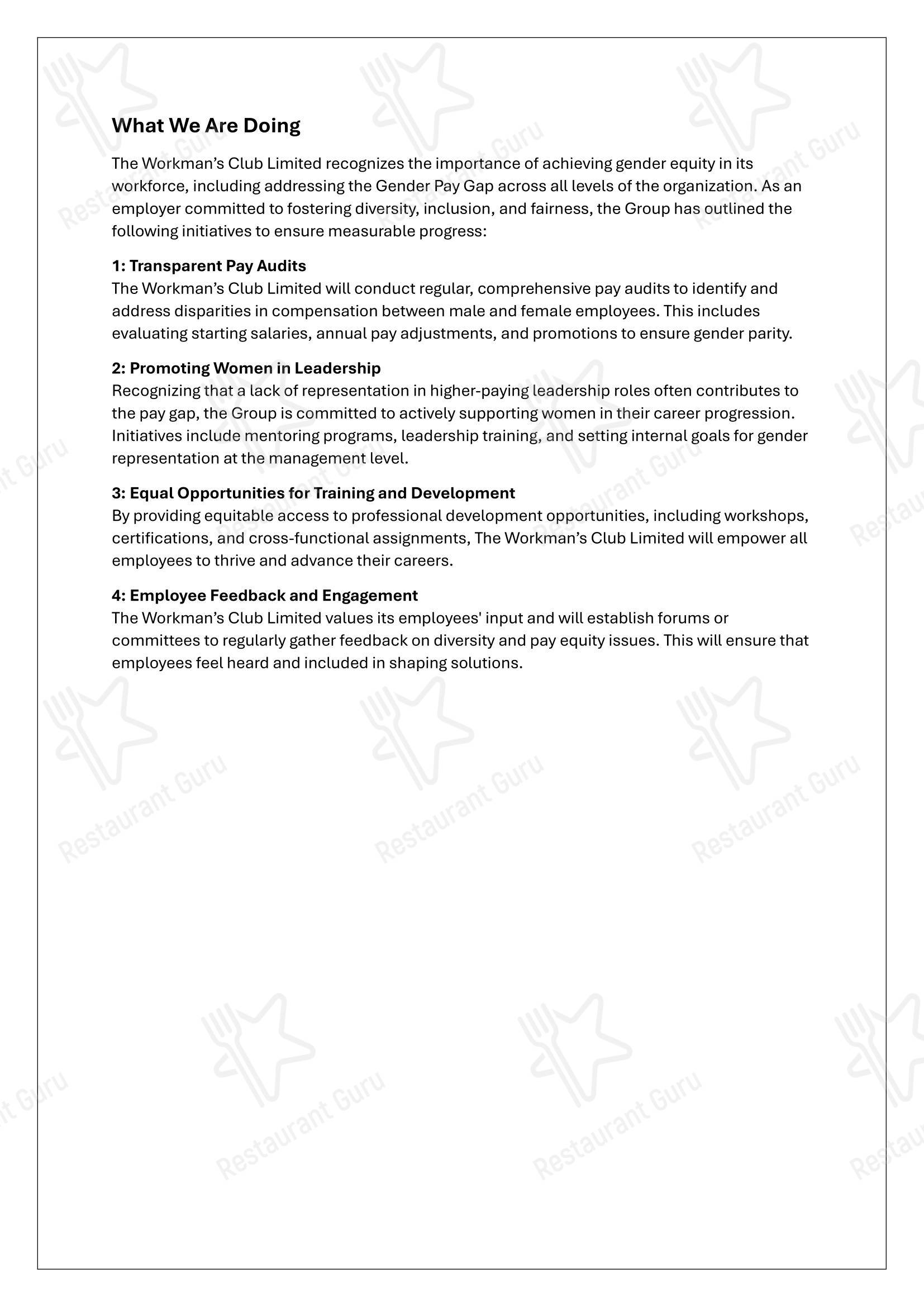 Dinner Menu ресторана Doolally