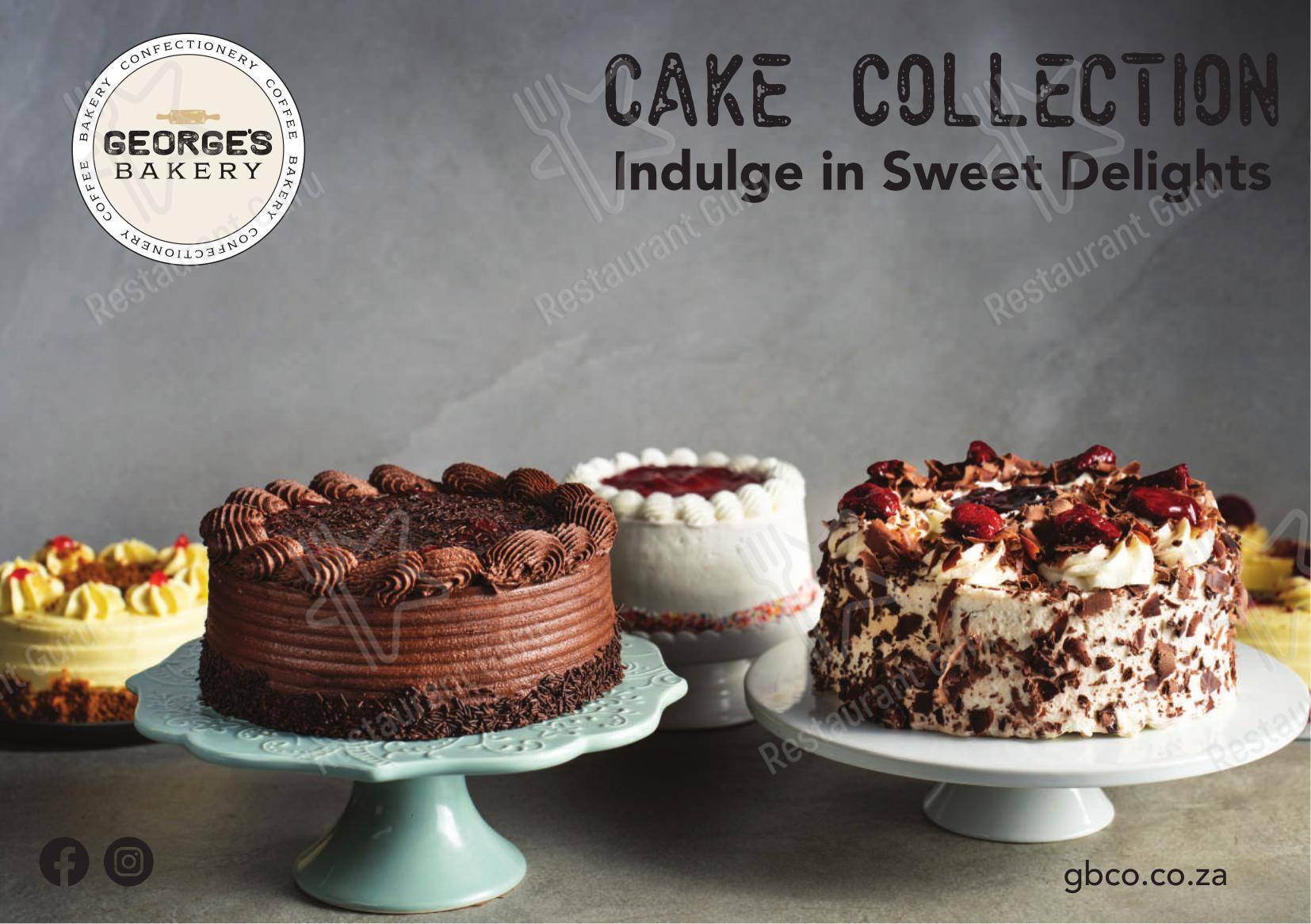 Меню ресторана George's Bakery Rynfield - Меню