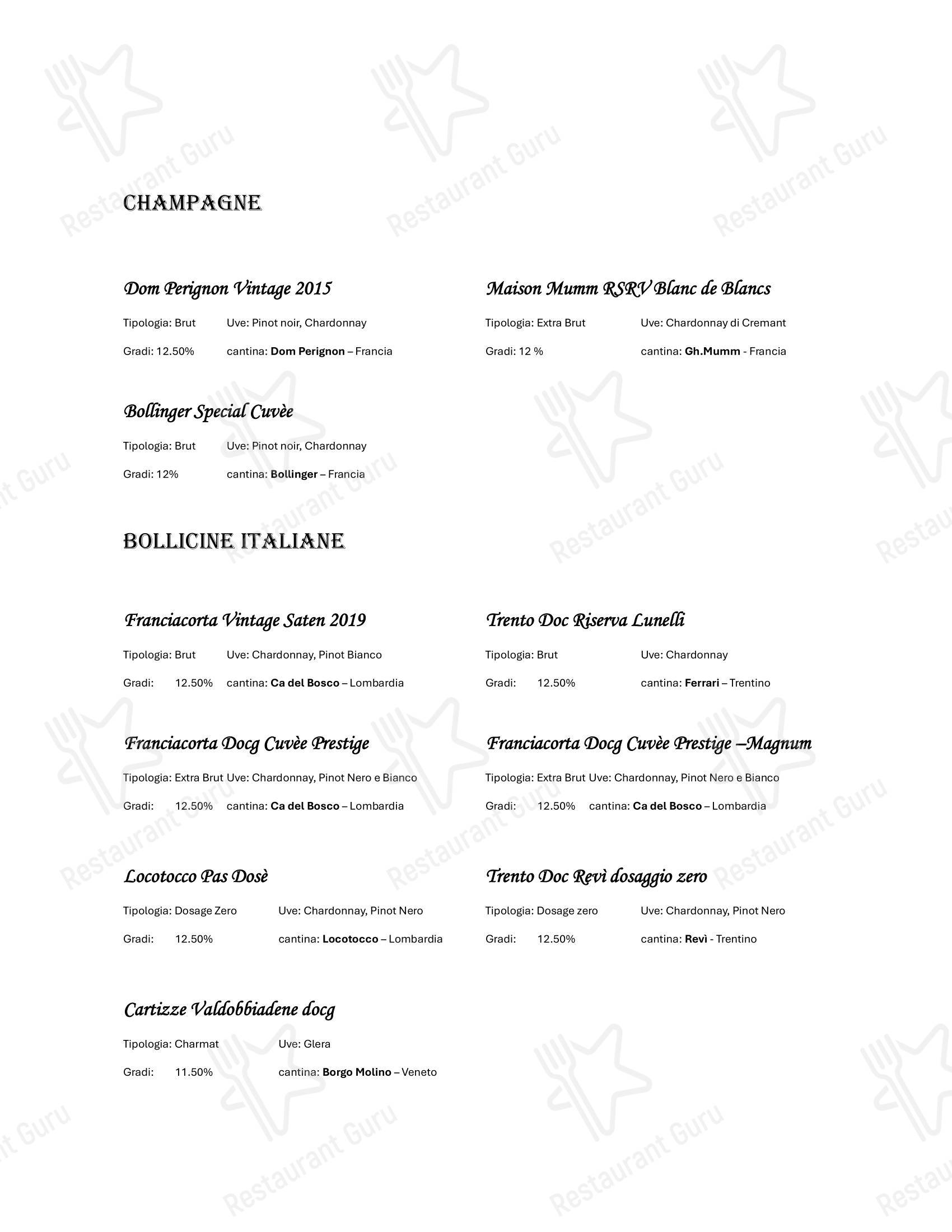 Меню ресторана Gravitas Ristorante - Takeaway Menu