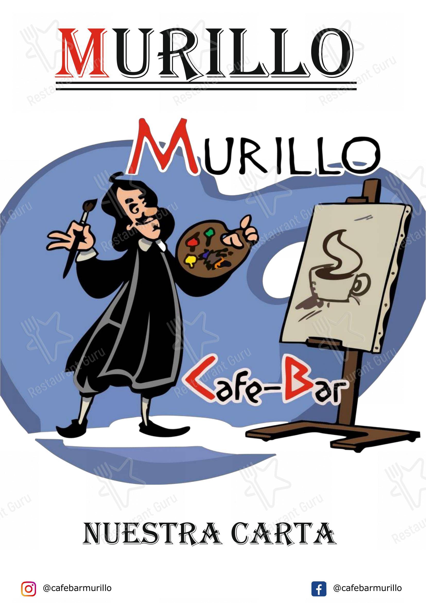 Меню паба и бара Murillo café bar