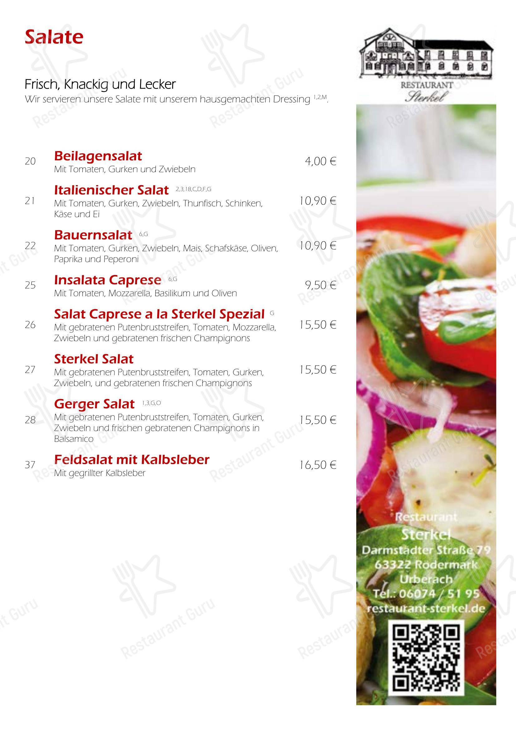 Меню ресторана Restaurant Sterkel - Меню напитков