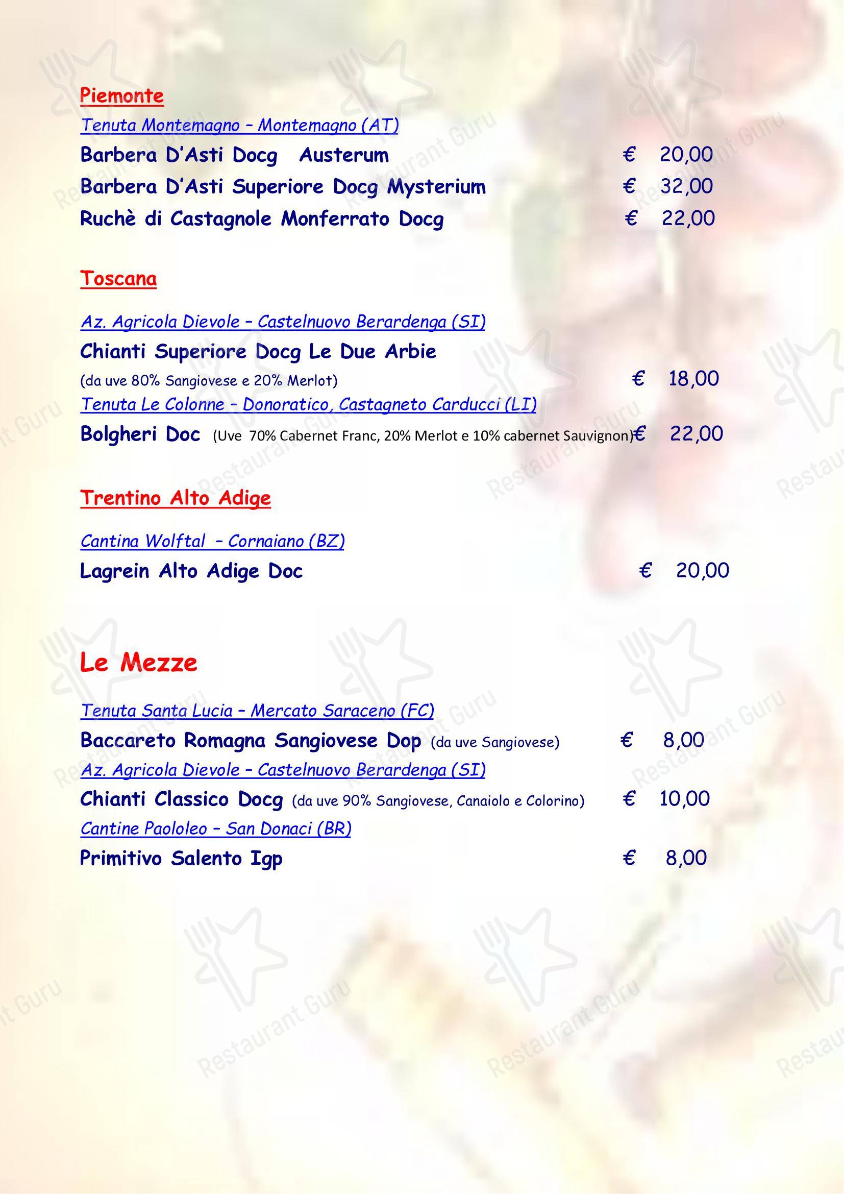 Ristorante Pizzeria Altamarea в Торре Педрере - Коктейльная карта