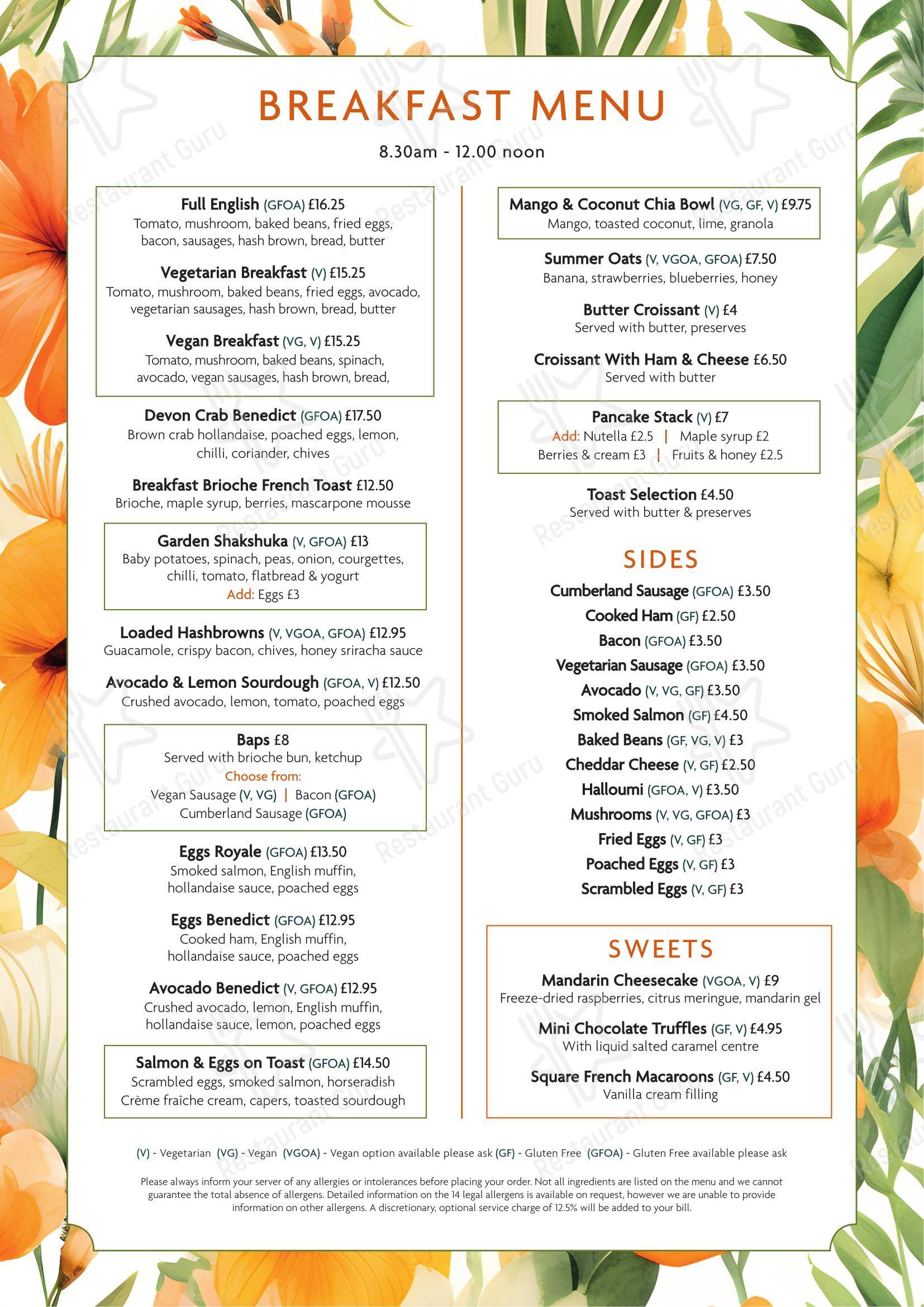 菜单 ресторана Square Grill Brasserie Restaurant & Piano Bar Bath в Бате