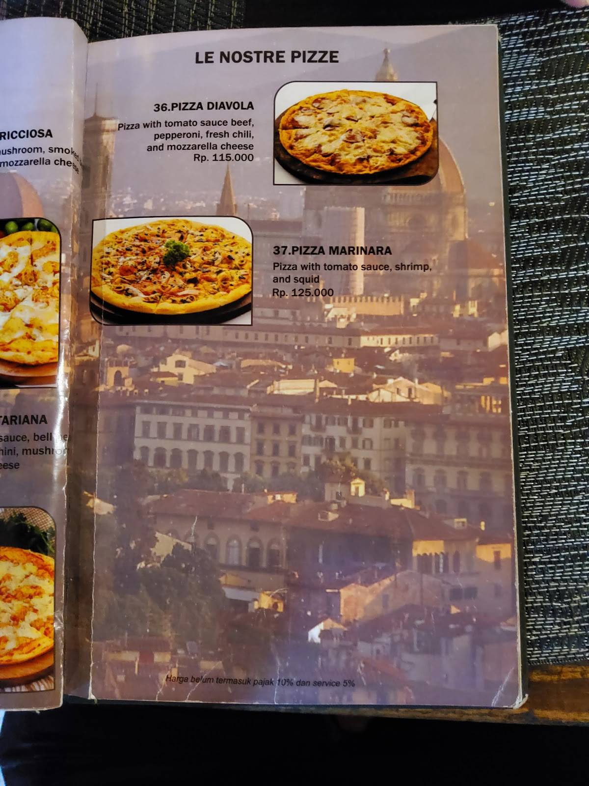 signora pasta malang меню
