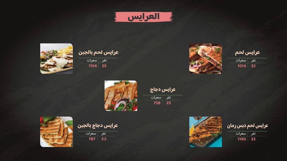 مشويات مكيول меню