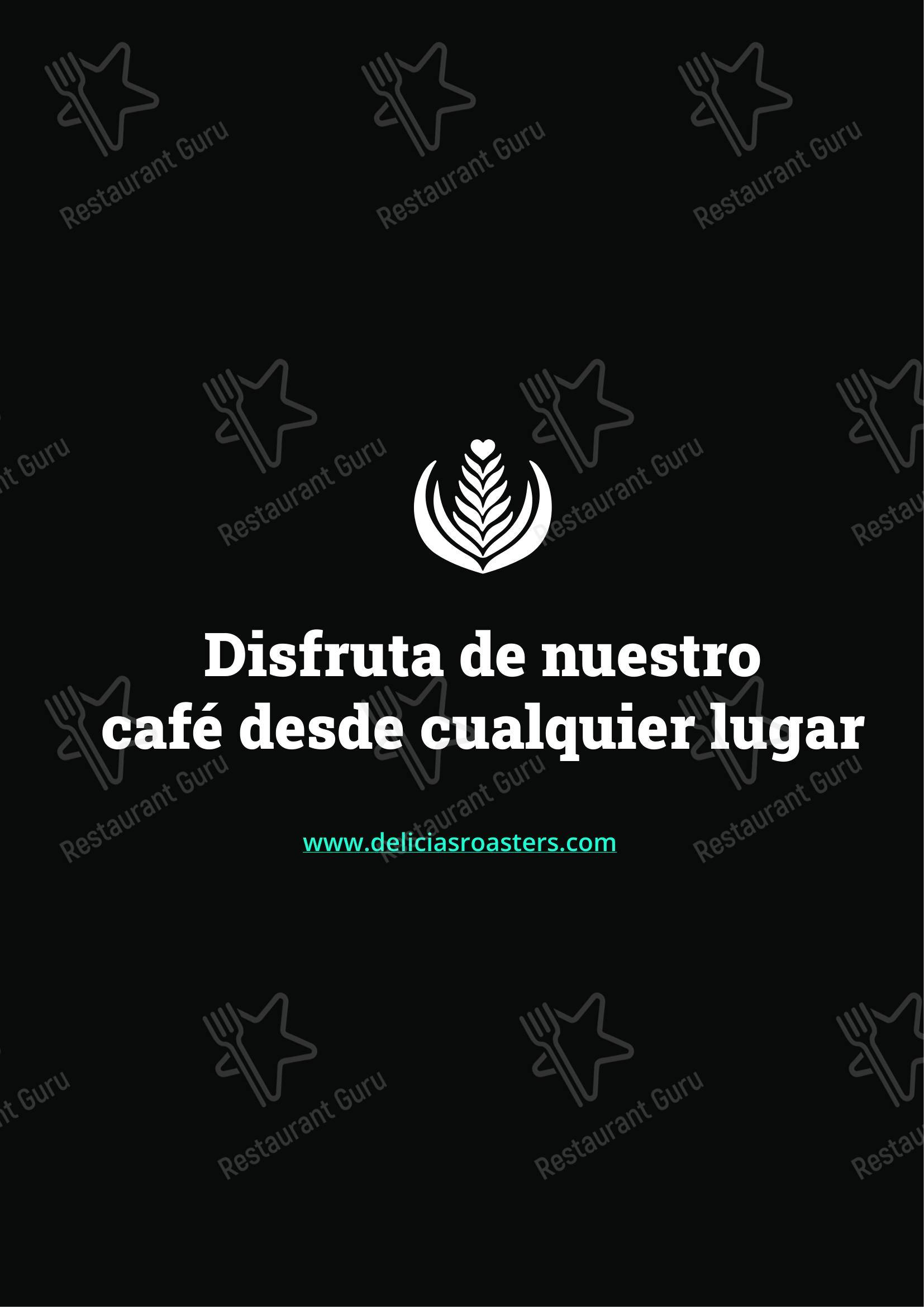 Меню напитков кафетерия Delicias Roasters