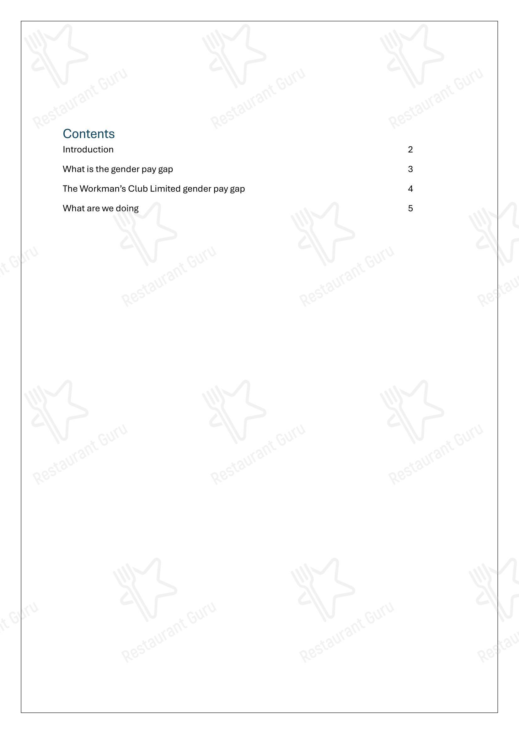 Меню ресторана Doolally - Dinner Menu