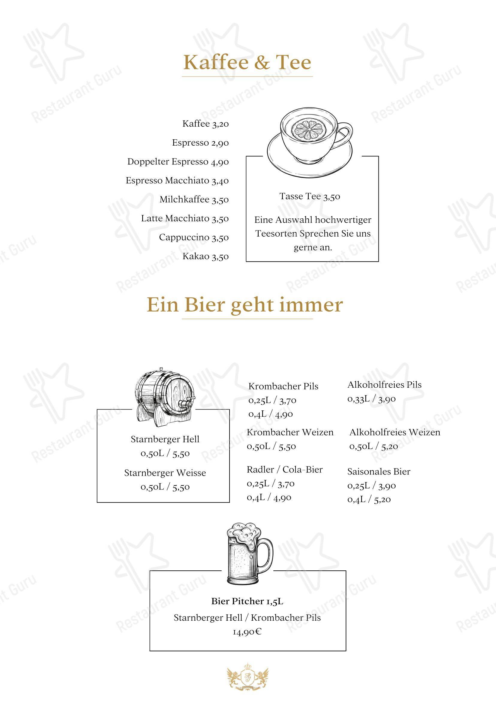 Меню ресторана HOTEL Hofgut Imsbach Lapointe