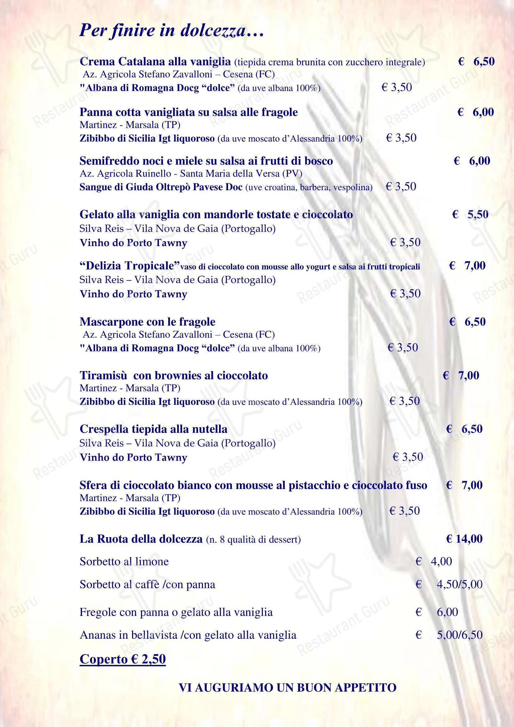 Ristorante Pizzeria Altamarea в Торре Педрере - 菜单