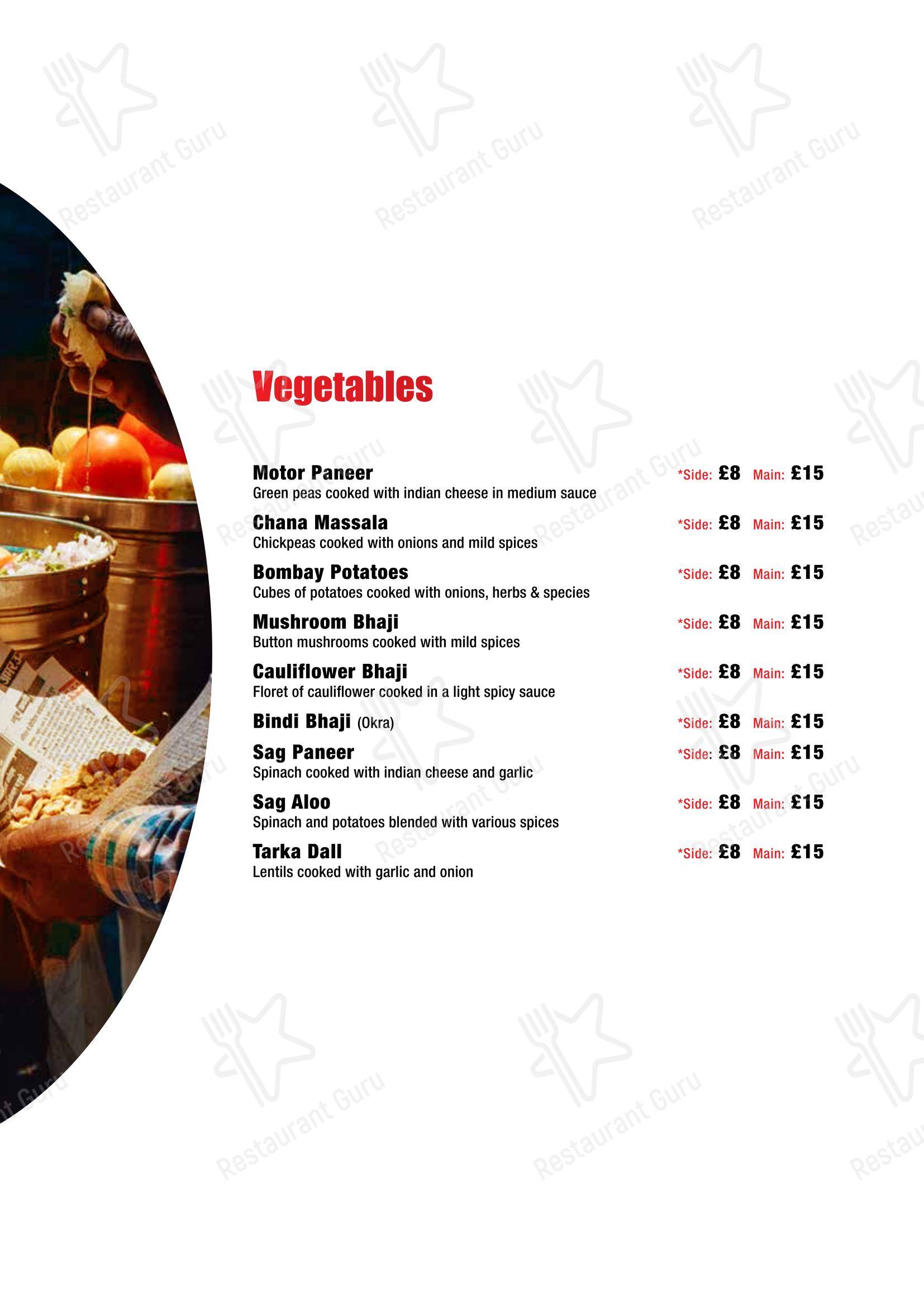 菜单 ресторана Shad Indian Restaurant