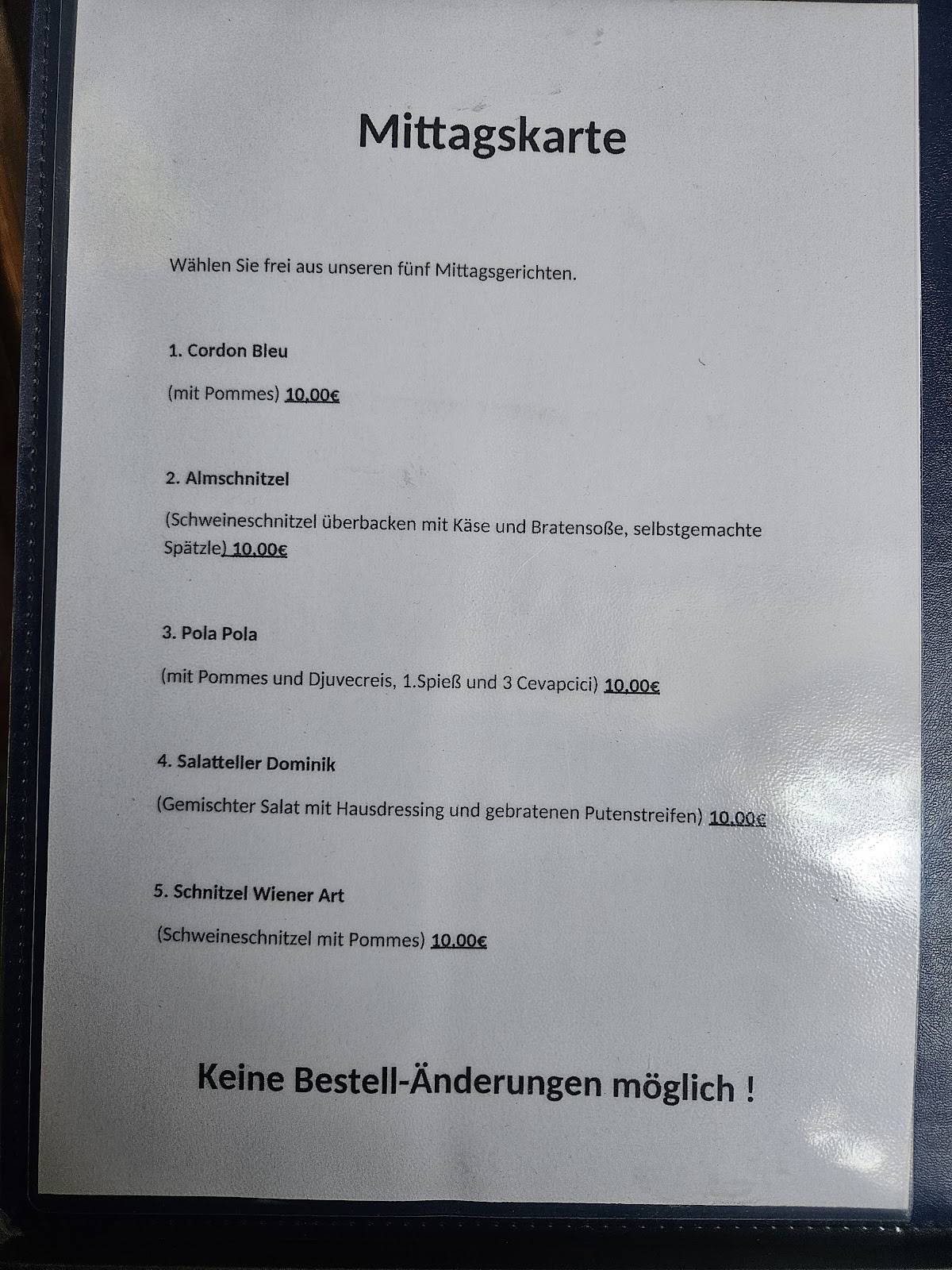 restaurant croatica меню