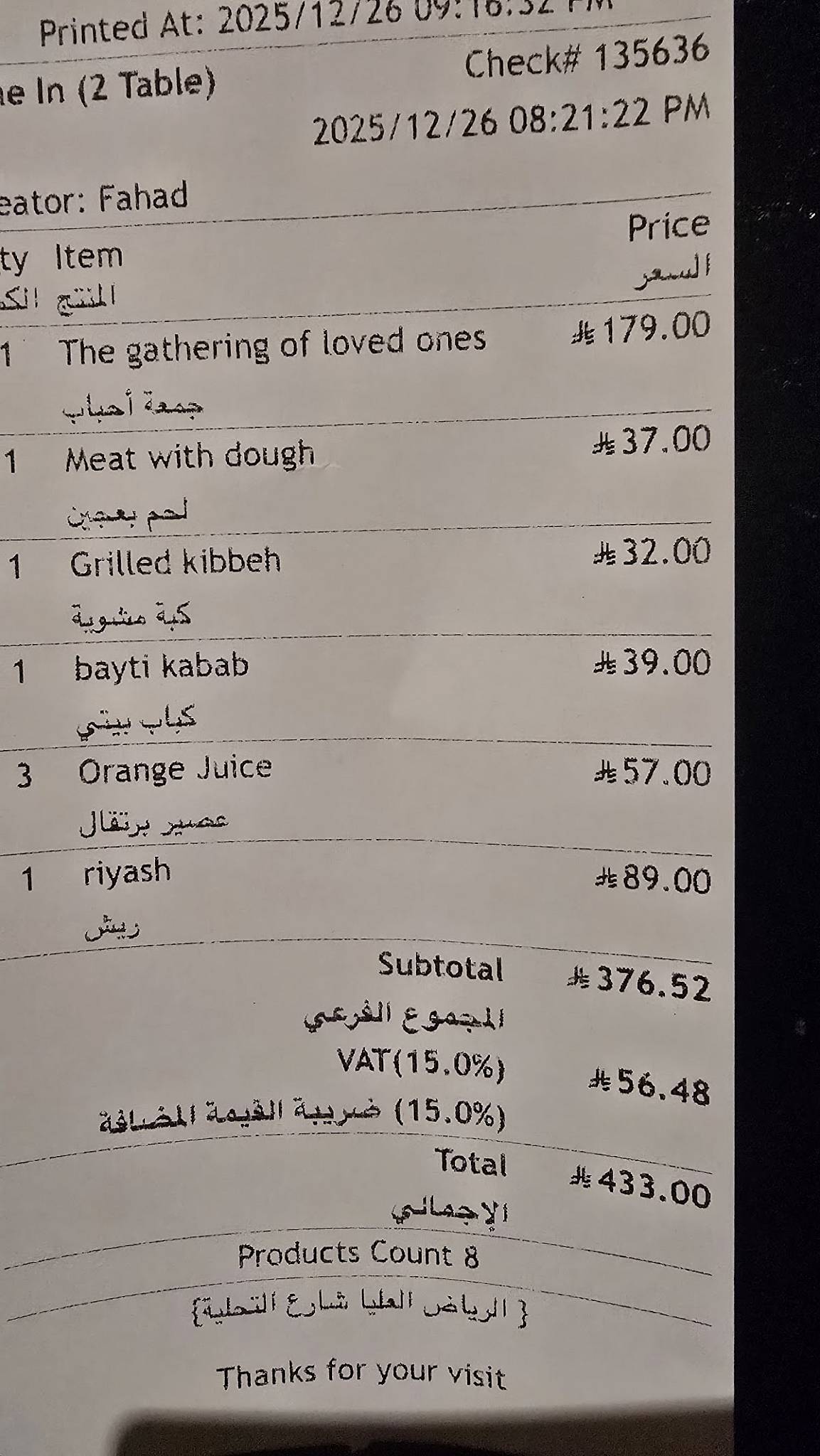 ريش меню