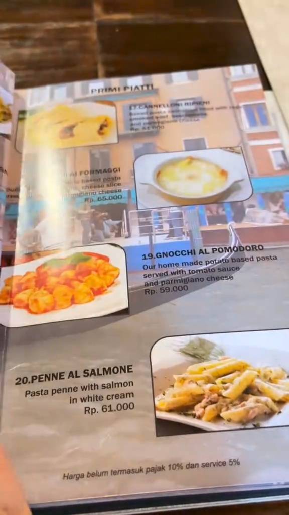 signora pasta malang меню