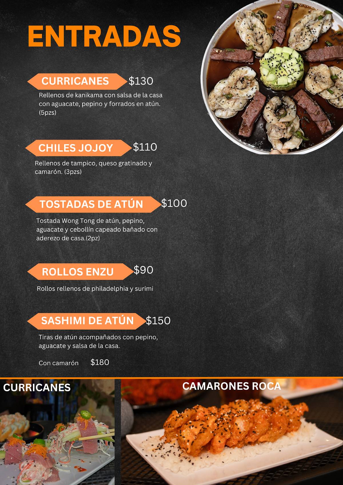 Enzushixtlán меню