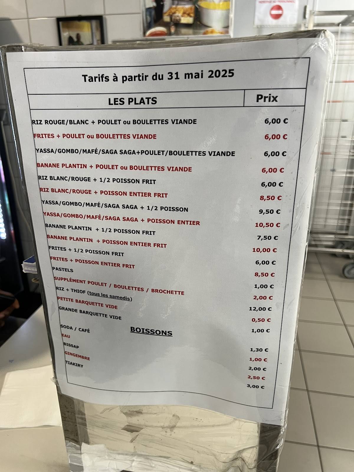 AGCS LES DEUX FLEUVES меню