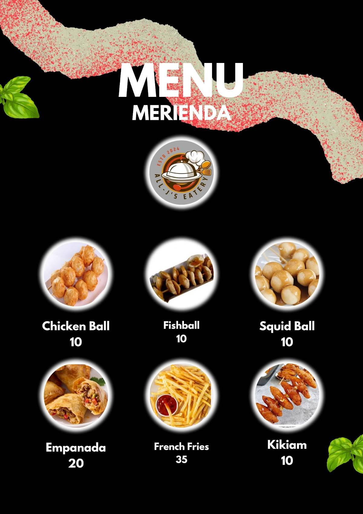ALL-J'S EATERY меню