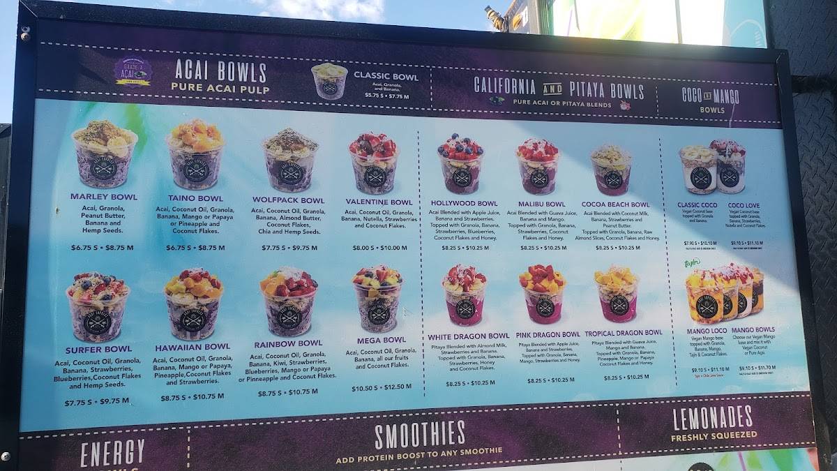Acai Express меню