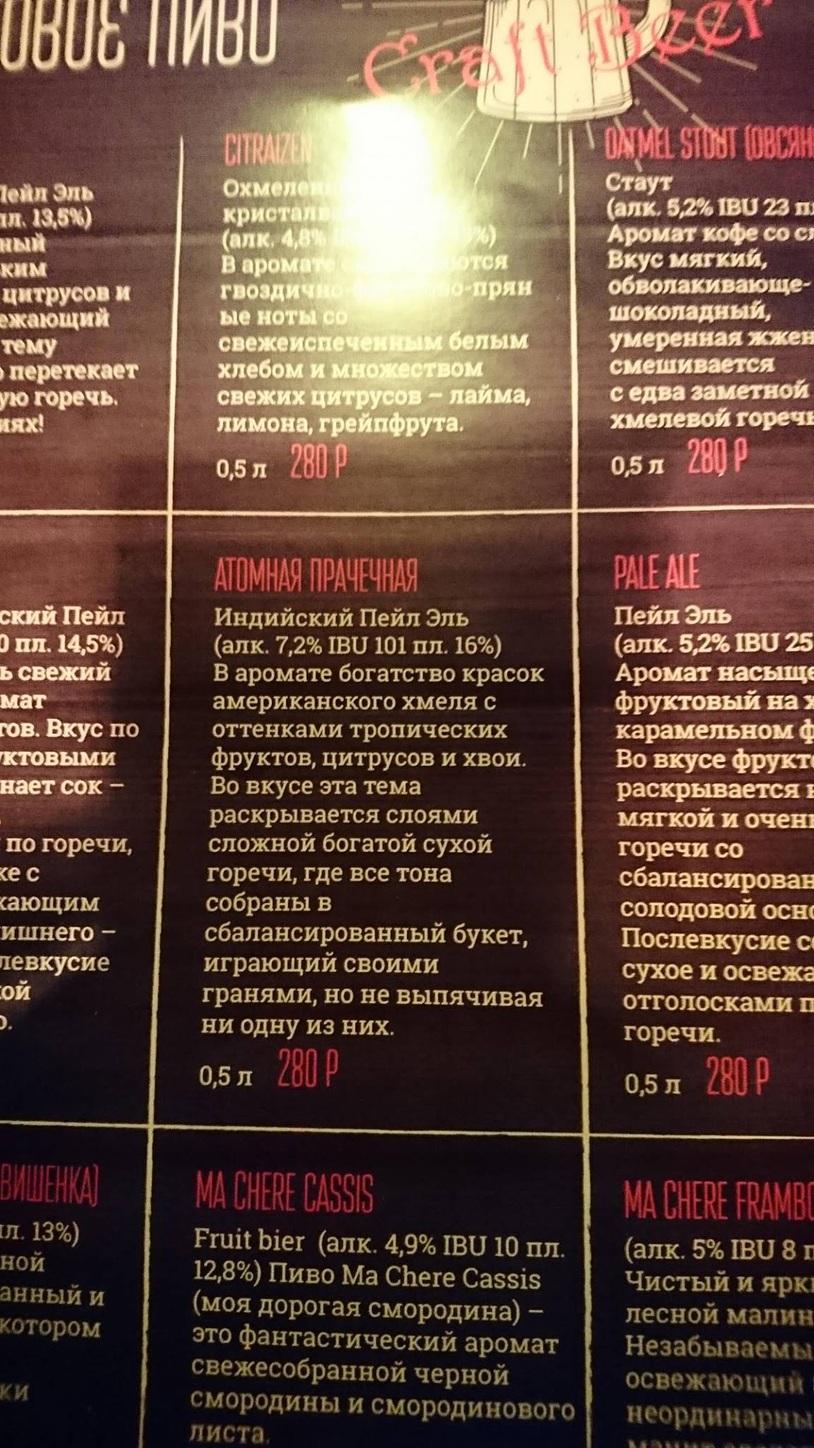 Амстердам меню