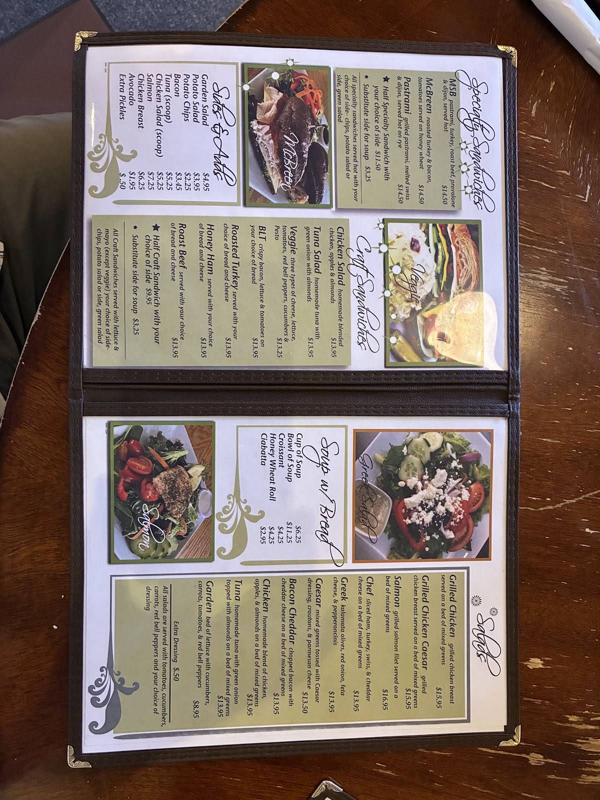 Angela's Café меню