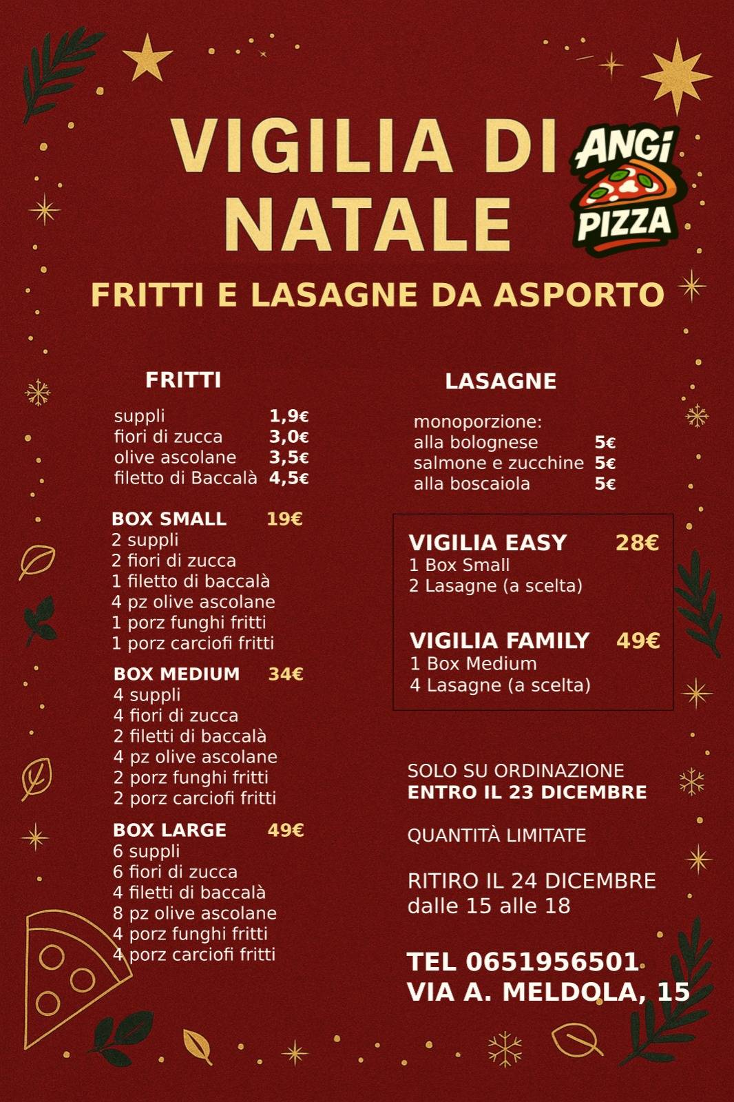 Angi Pizza - Consegne a domicilio Cecchignola меню