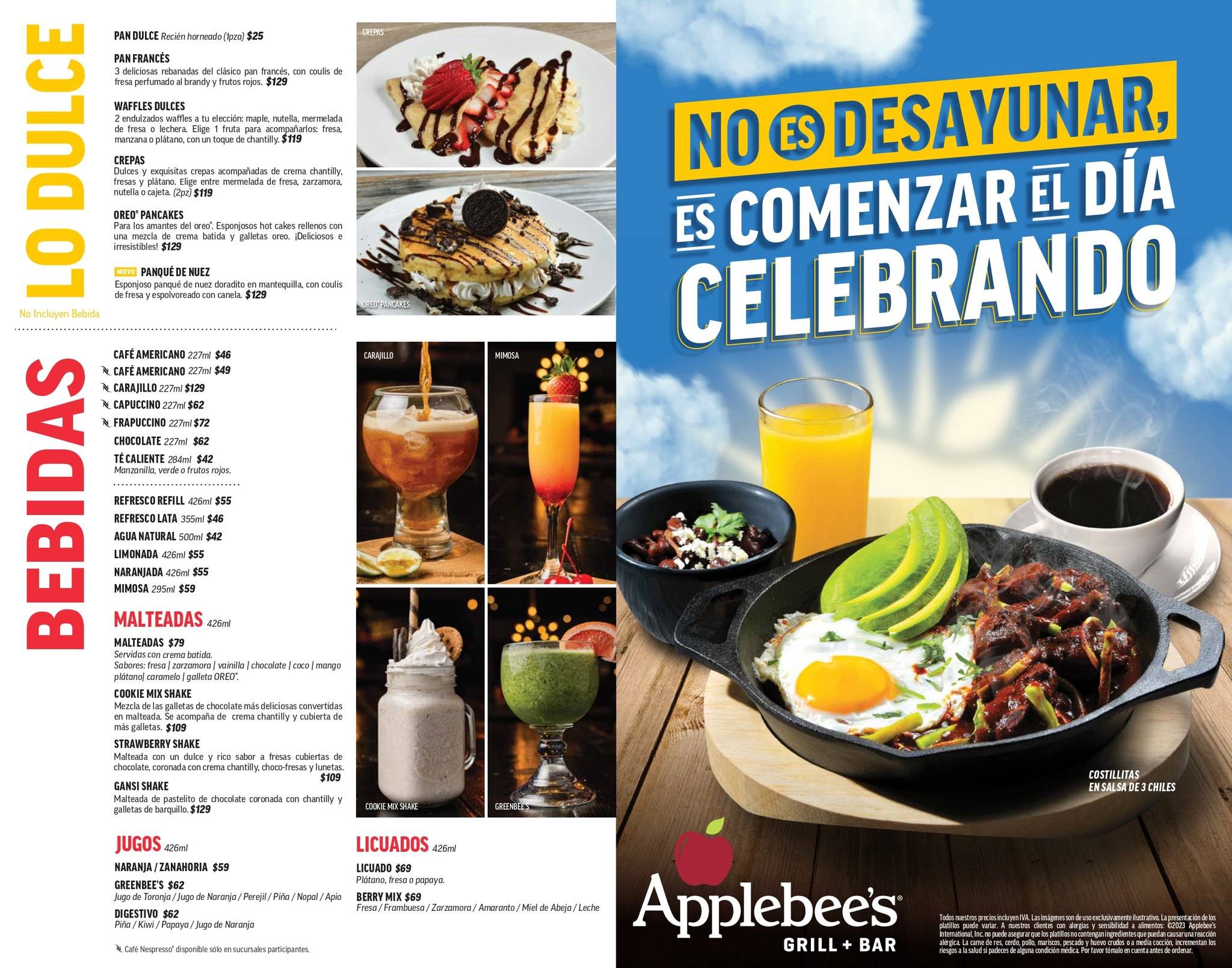 Applebee's меню