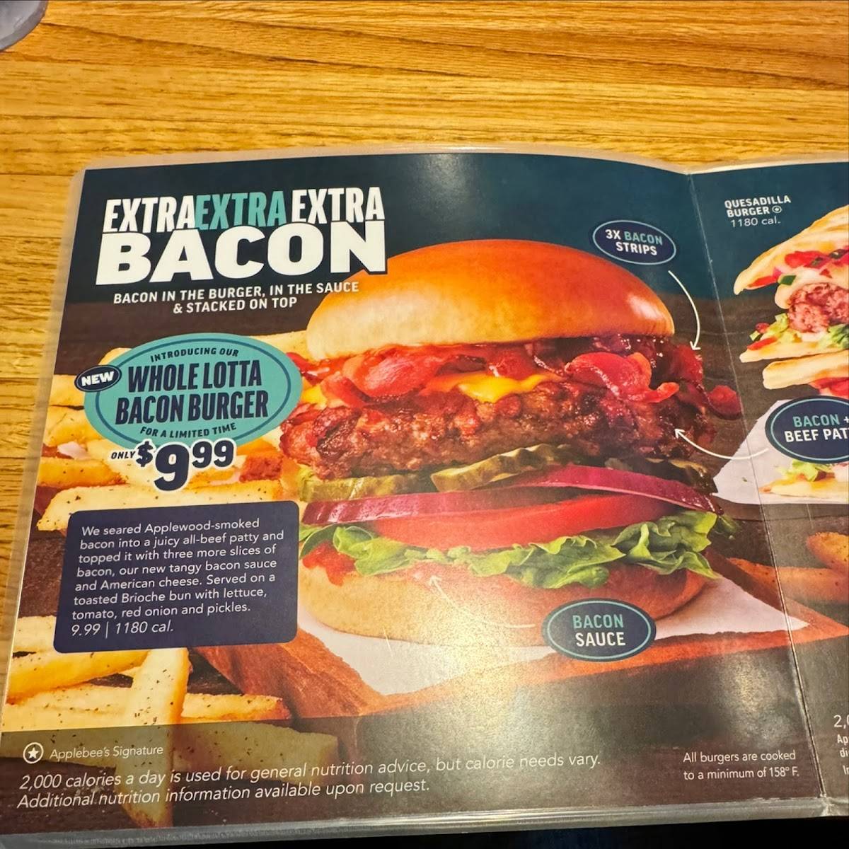 Applebee's Grill + Bar меню