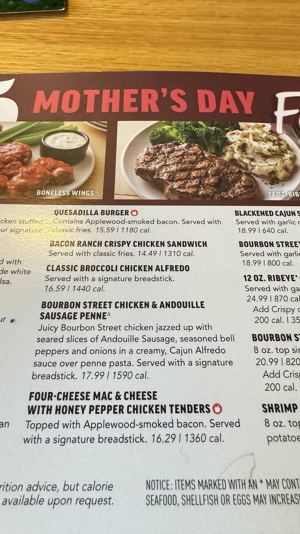 Applebee's Grill + Bar меню