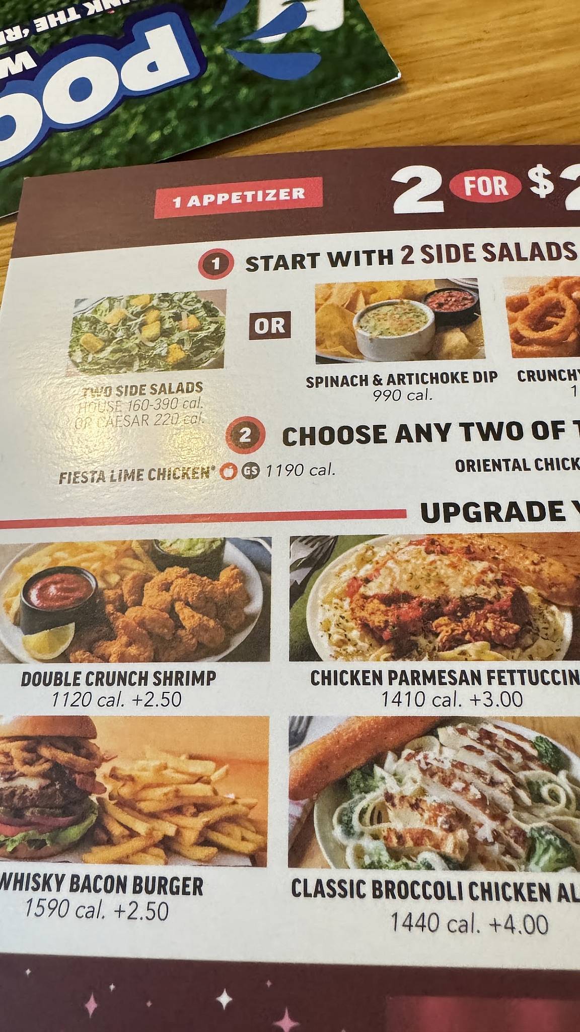 Applebee's Grill + Bar меню