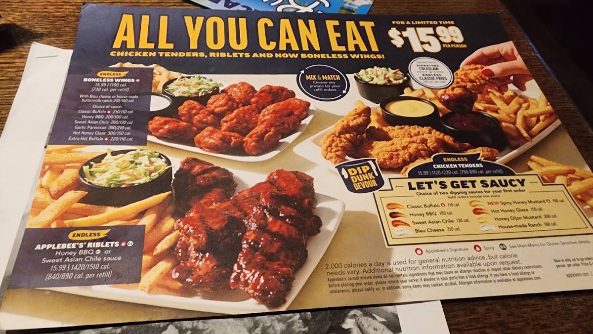Applebee's Grill + Bar меню