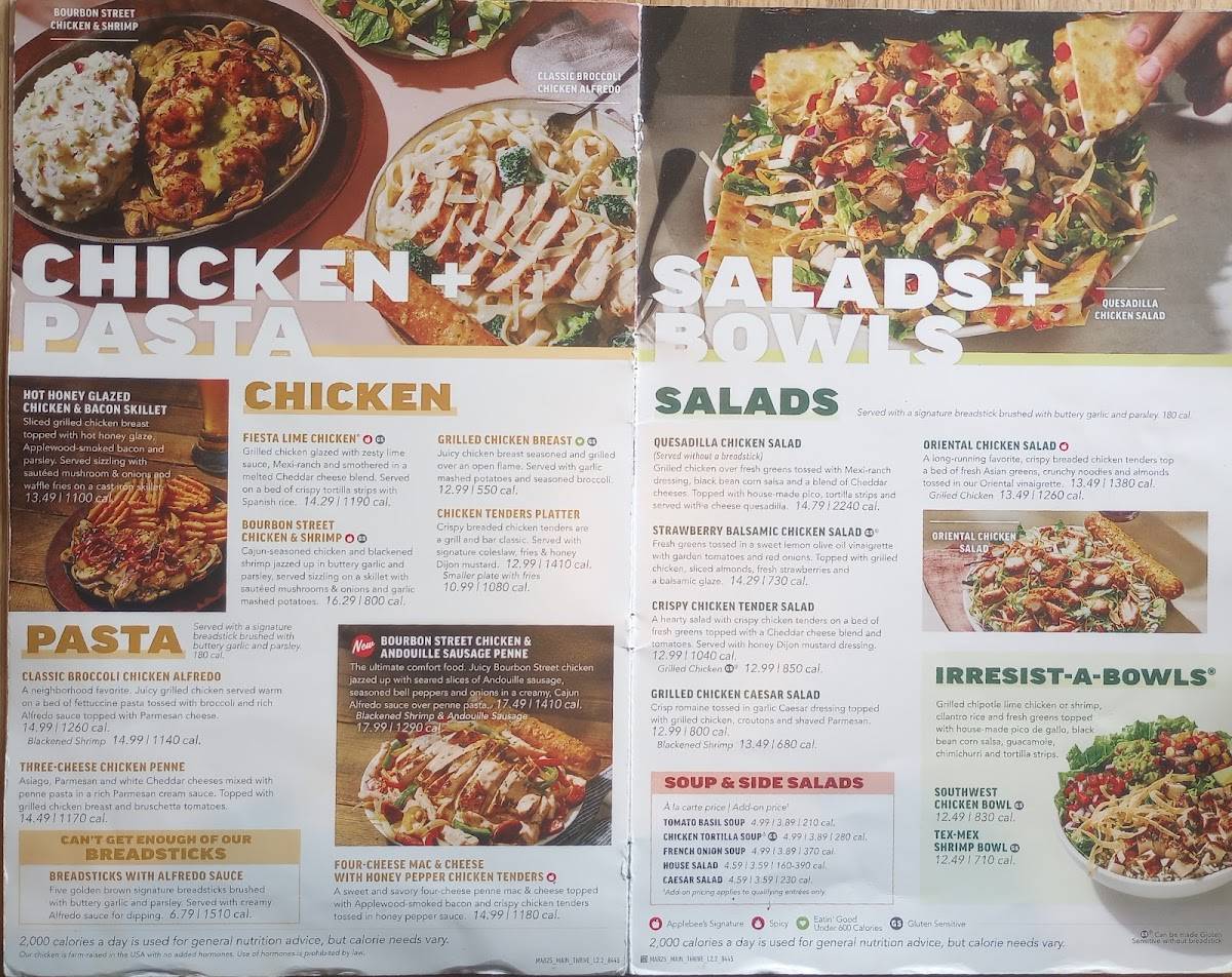 Applebee's Grill + Bar меню