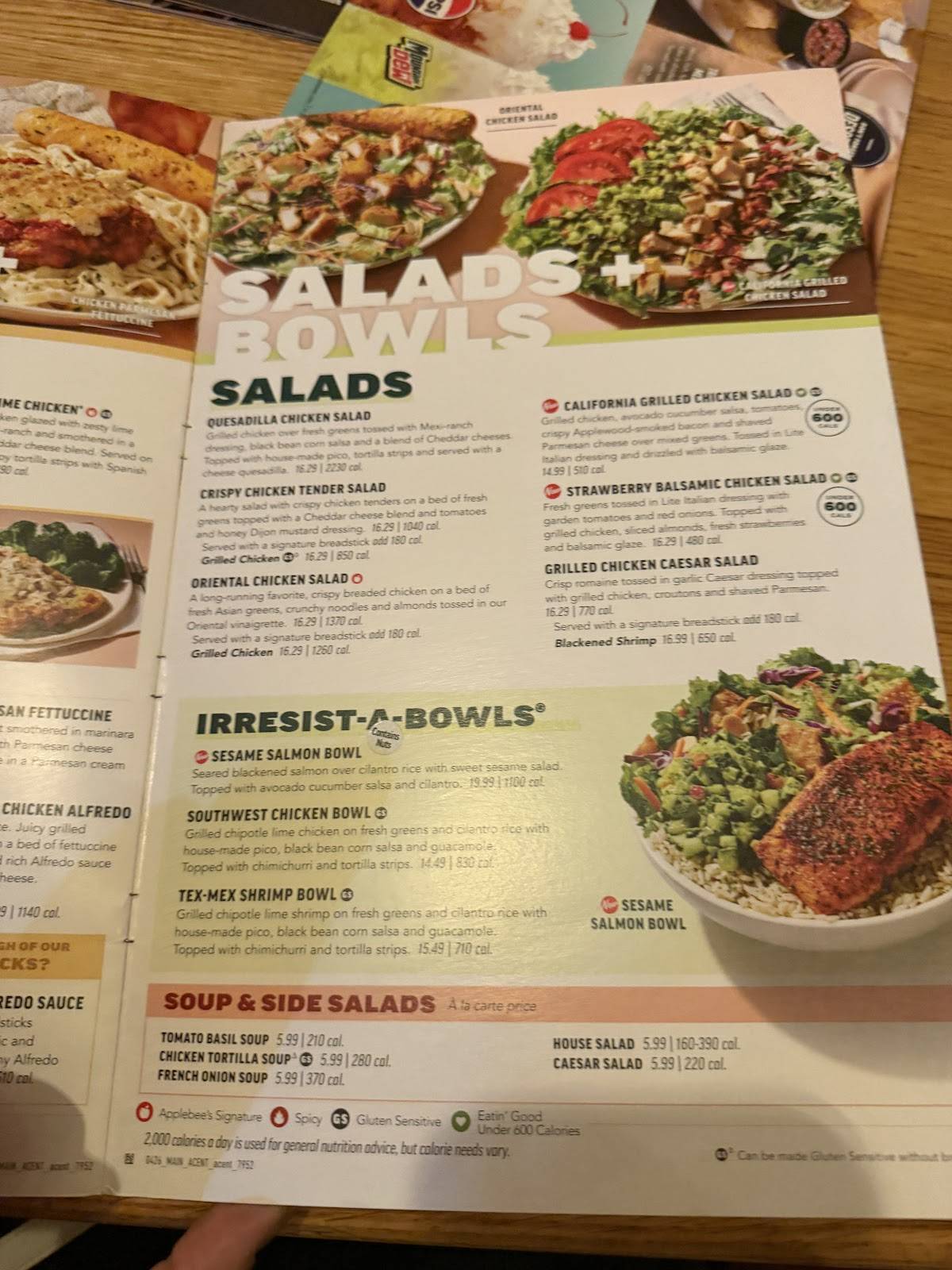 Applebee's Grill + Bar меню