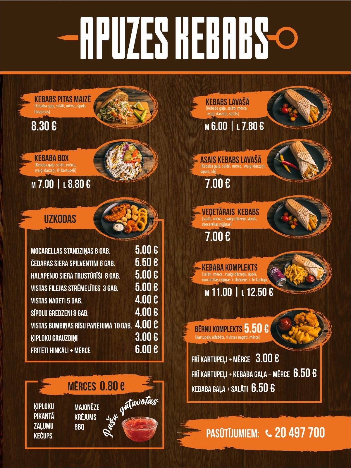 Apuzes kebabs меню