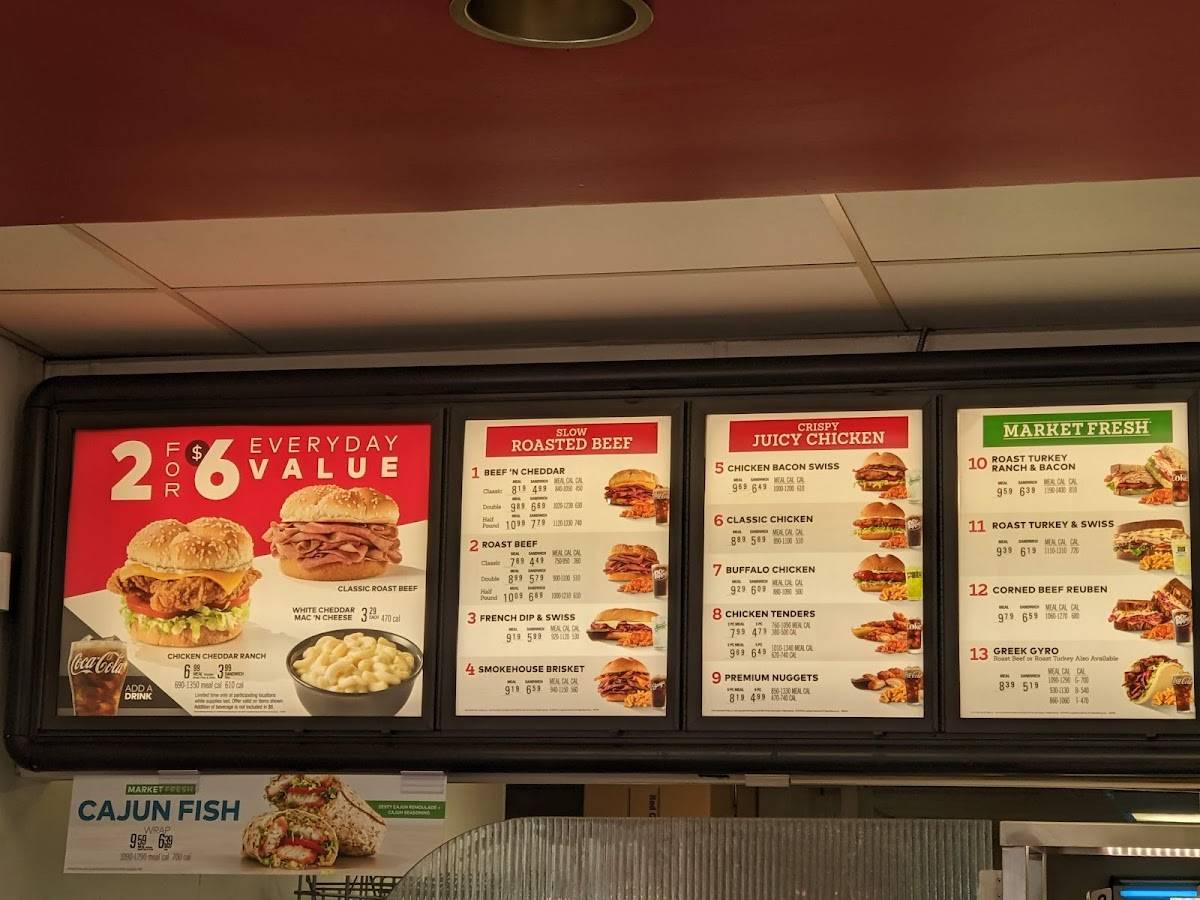 Arby's меню