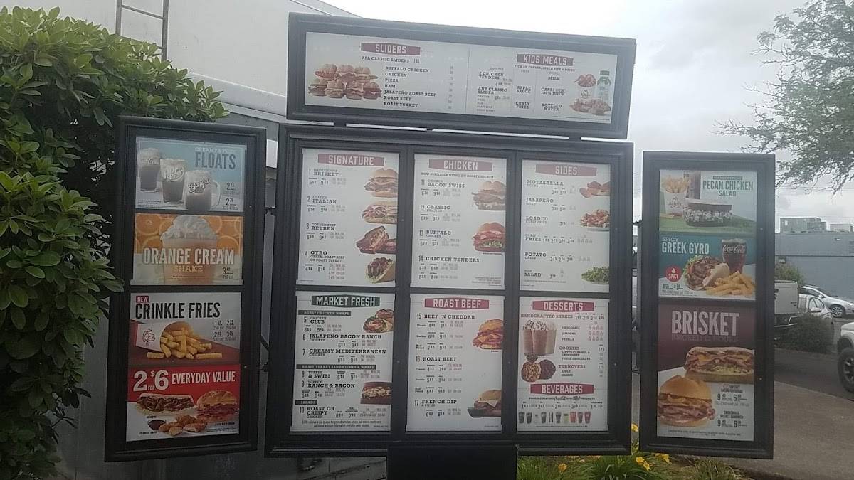 Arby's меню