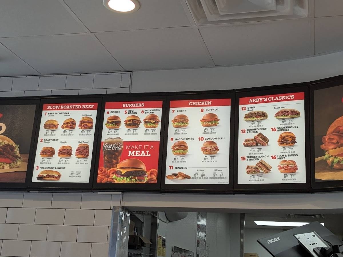 Arby's меню