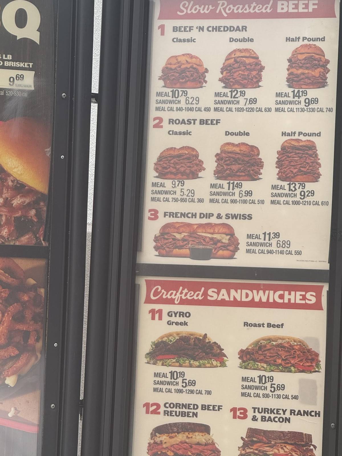 Arby's меню