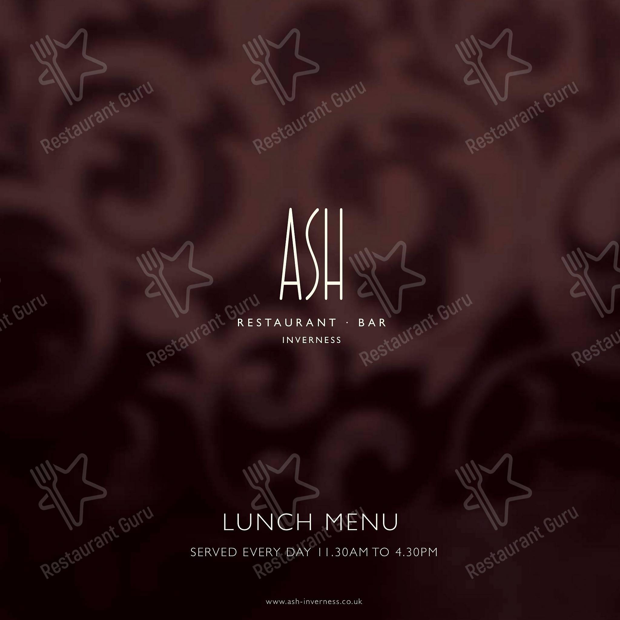 Крафт меню паба и бара Ash