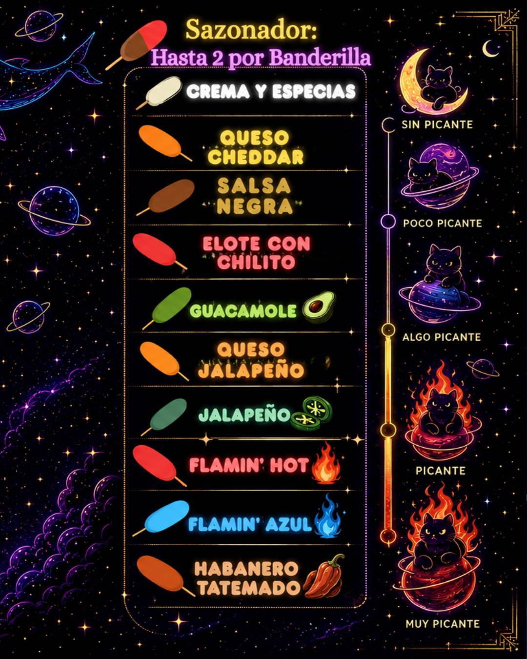 Astral Kitchen Banderillas Coreanas меню